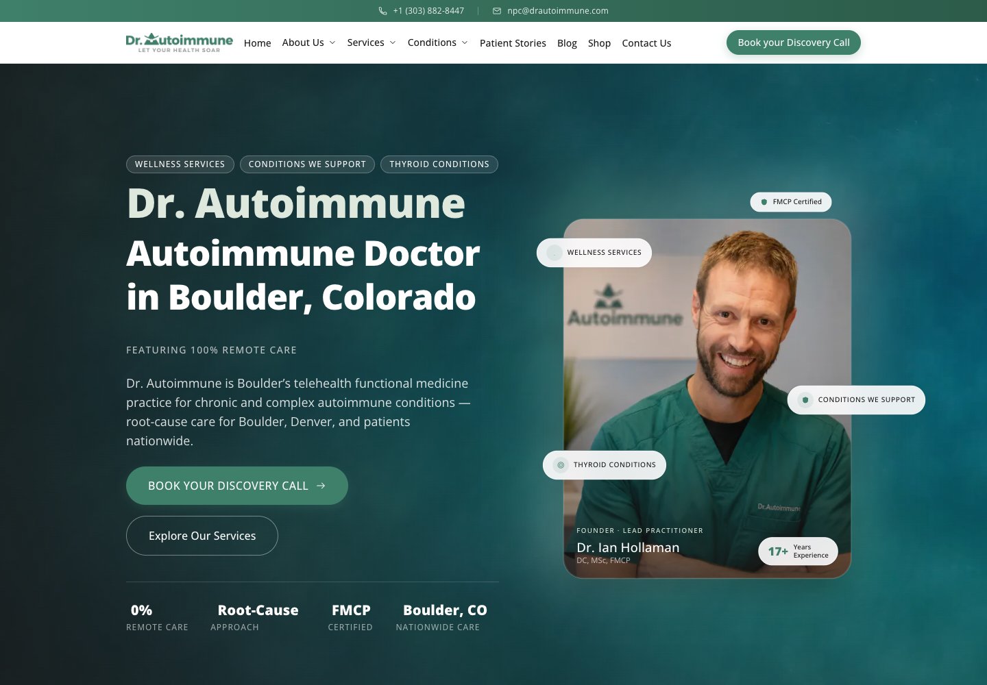 Dr. Autoimmune public website, captured October 2026